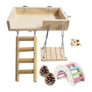 Wooden Toy Set Platform Ladder Swing